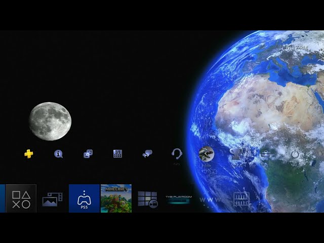 4K From Earth to the Moon Dynamic Theme - PS4