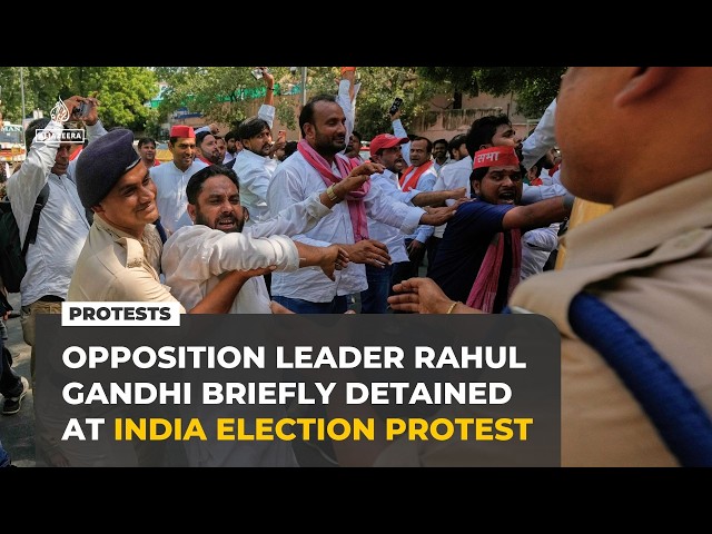 Opposition leader Rahul Gandhi briefly detained as India election protests mount