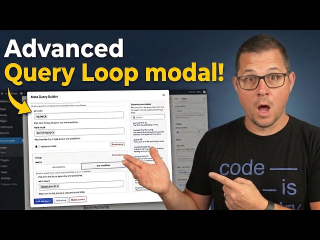 Designing the Advanced Query Loop Meta Query Modal - Live Stream Sept 10, 2026