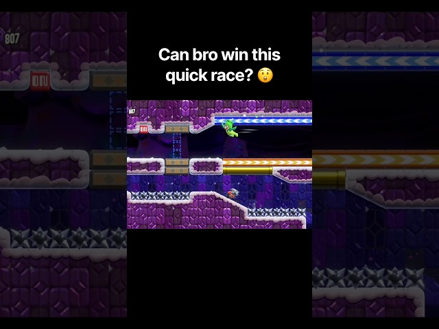 Can Luigi Win This Quick Race In Mario Wonder #mario #shorts #memes