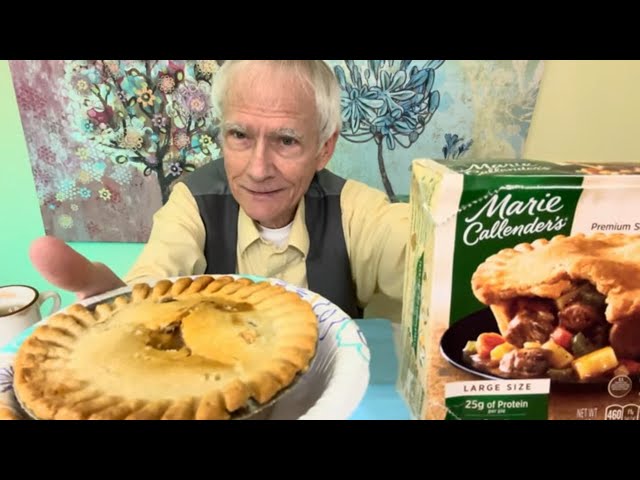 ASMR: Marie Callender's Premium Seasoned Beef Pot Pie for cold weather!