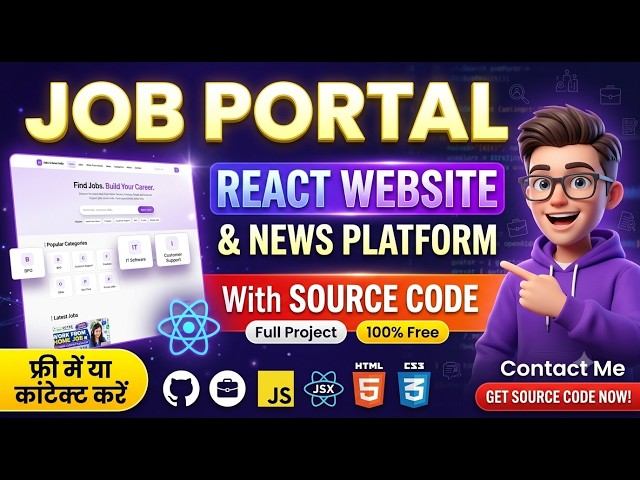Complete Jobs & News Portal in React | Free Source Code Included
