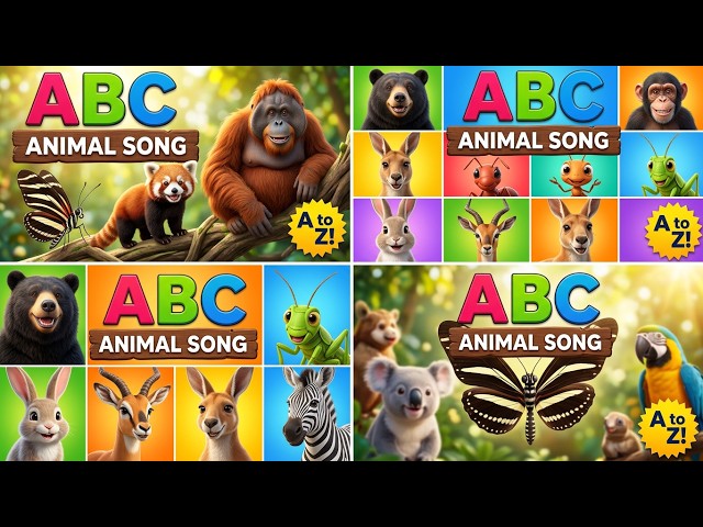 ABC Tree Animals Song 🌳 | Learn A-Z Forest Animals for Kids | Fun Alphabet Adventure