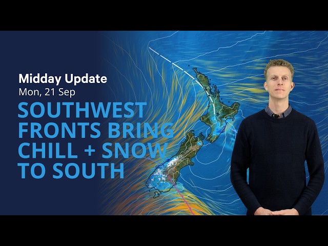 Southwest cold fronts this week, some snow + cold Thursday morning - Monday 21 September 2026