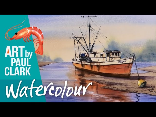 How to Paint a Shrimp Trawler in Watercolour