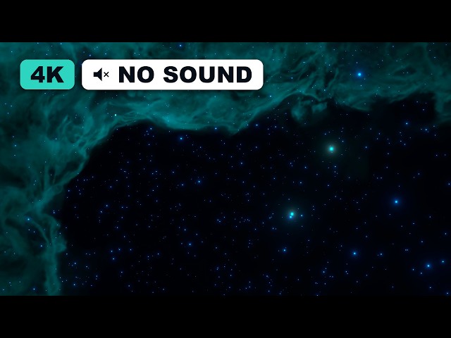 Infinite Blue Star Tunnel 🌌 2 Hours Flying Through Space | 4K Seamless Galaxy Loop (No Sound)