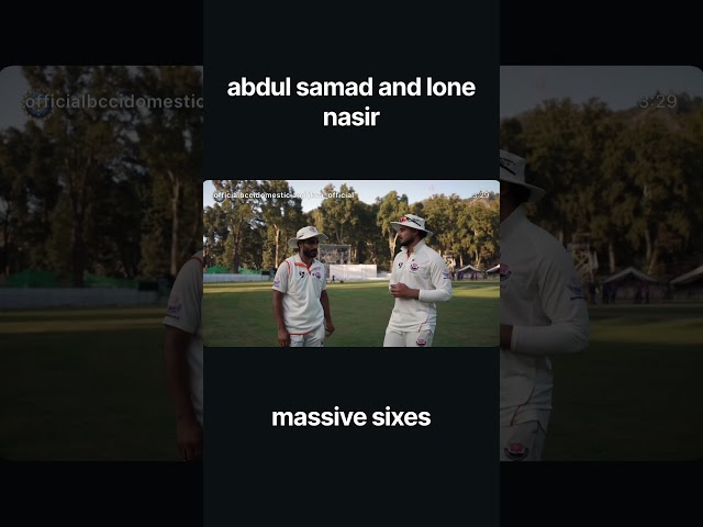 #jkca abdul samad and lone nasir as they tell us all about  heroics on day 2 sixes #bestplayer