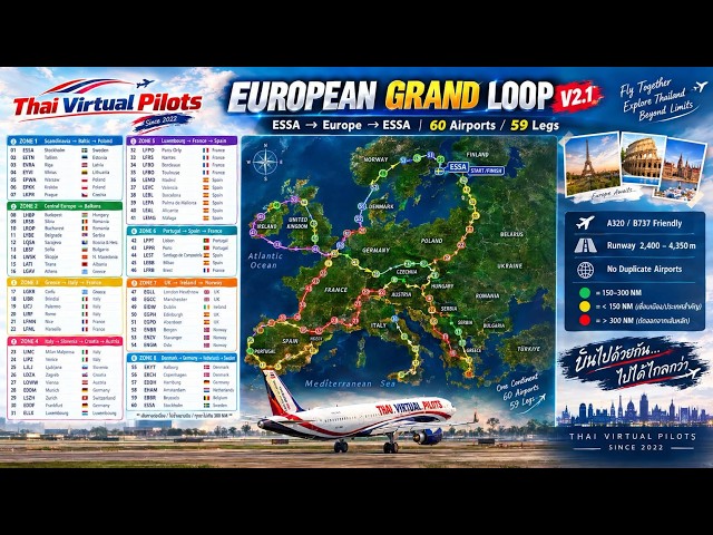 🔴 LIVE MSFS2024 #IVAO European Grand Loop V2.1 Leg 4