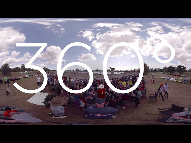 360° VIDEO - 2016 Formula 1 Australian Grand Prix Trackside Before Turn 9