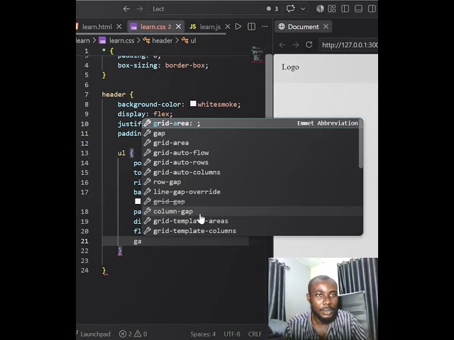 Responsive header design using html, css and JavaScript