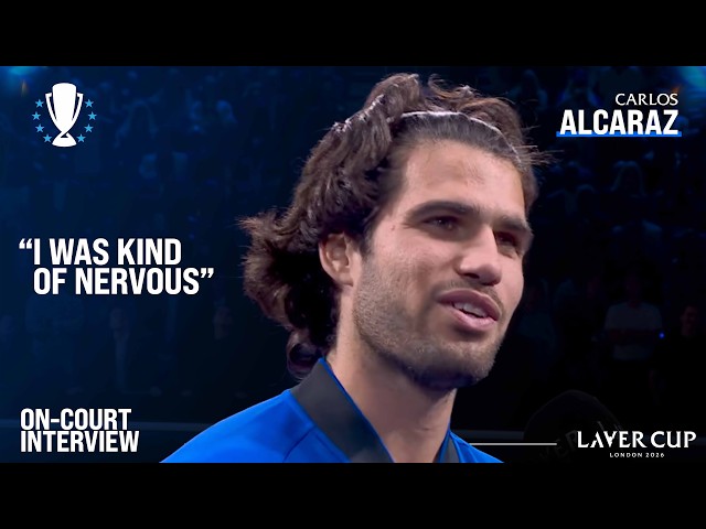Hilarious Carlos Alcaraz On-Court Interview | Laver Cup 2026 Match 7