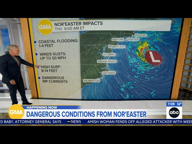 Mid-Atlantic coast bracing for October nor'easter