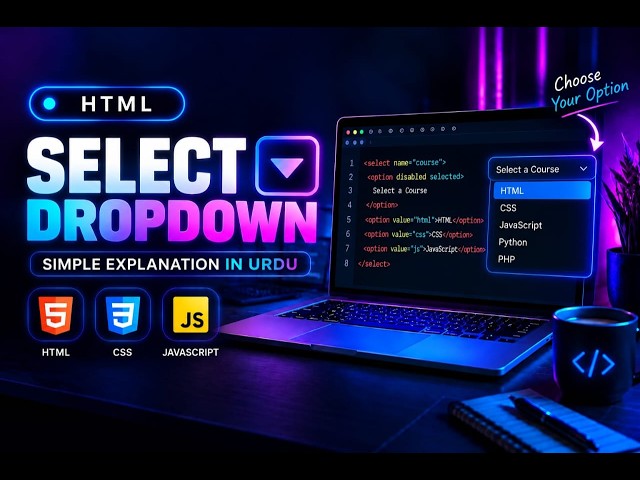 HTML Select Dropdown in Urdu | HTML Dropdown Menu Explained | Web Development Day 11