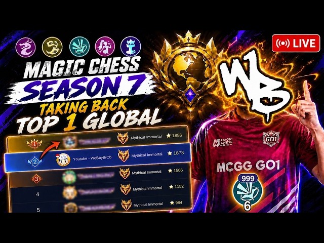 NEW PATCH! TESTING TOP GLOBAL BUILDS + RANK 1 PUSH [CAM/MIC ON] - SEASON 7 Magic Chess GO GO
