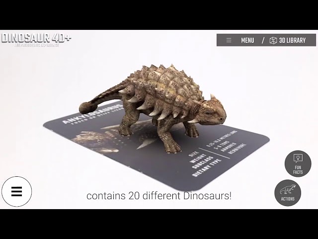 Augmented Reality Flashcards Dinosaur 4D+ in 30 Sec   Octagon Studio