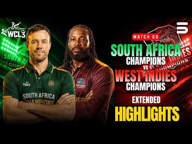 Full Match Highlights | South Africa Champions vs West Indies Champions | Match 3 | WCL 2026 | M9O1T