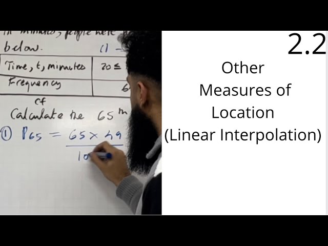 Edexcel AS Level Maths: 2.2 Other Measures of Location (Linear Interpolation)