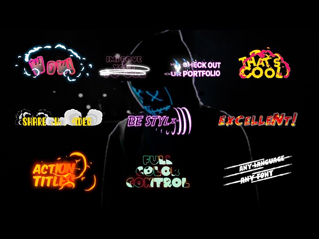Action Titles - Dynamic Cartoon Text (Ae, Pr) Free