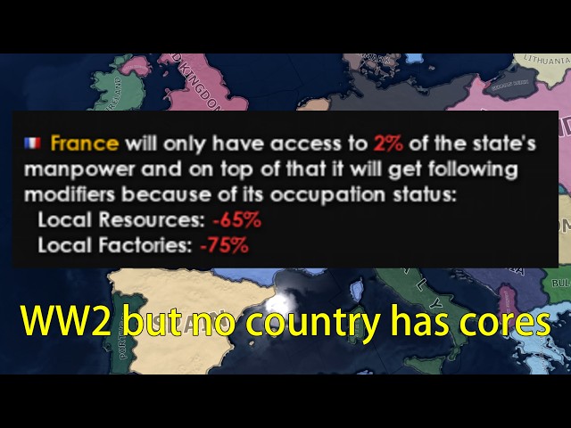 WW2 but no country has cores | Hoi4 Timelapse