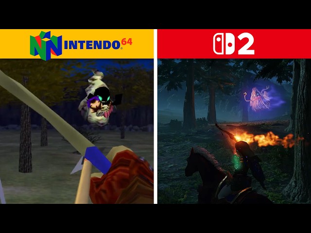 N64 vs Switch 2 - Zelda Ocarina of Time Remake Graphics Comparison (New Ad Gameplay!