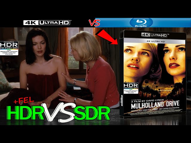 Mulholland Dr 2001 HDR ANALYSIS 4K Blu Ray vs 1080p BD SDR 100nits #TRUE_DIFFERENCE #WATCH_IN_HDR