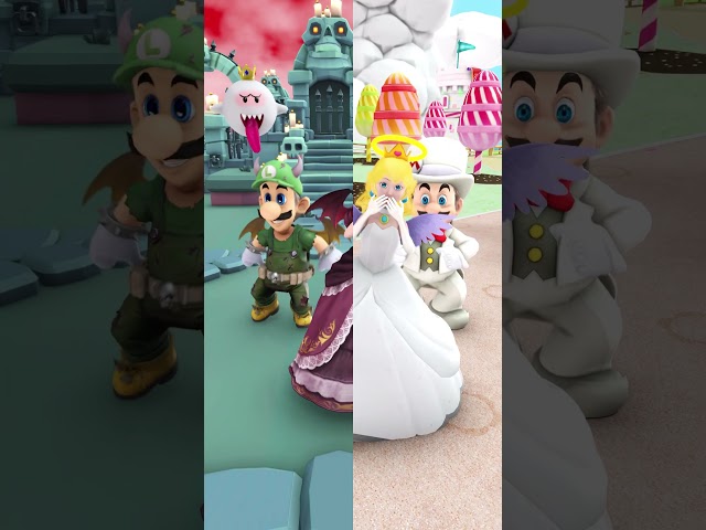 Dancing Challenge with Mario Princess vs Peach Vampire 😂 Animation Meme #funny #mario