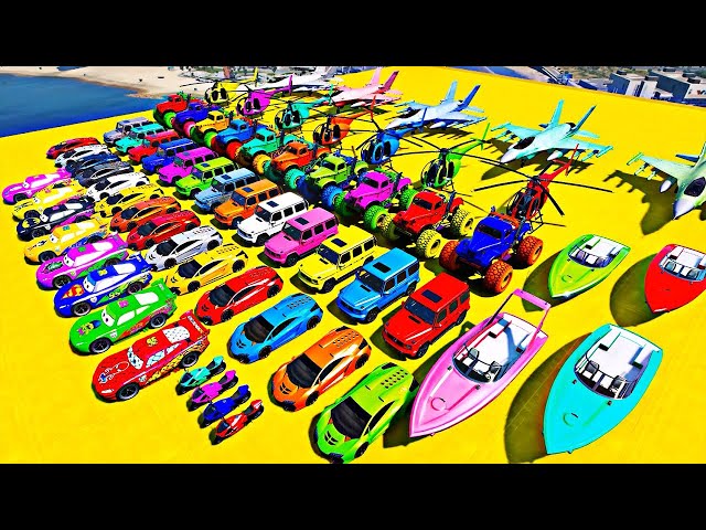 GTA V SPIDER-MAN 2🏎️, Super Car Racing Challenge Driving By Trevor on Super Car Off Road Jeep Planes