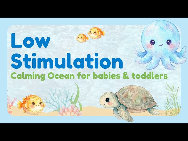 Calming Ocean Video for Babies & Toddlers | Soft Music | Vídeo relajante para bebés y niños pequeños