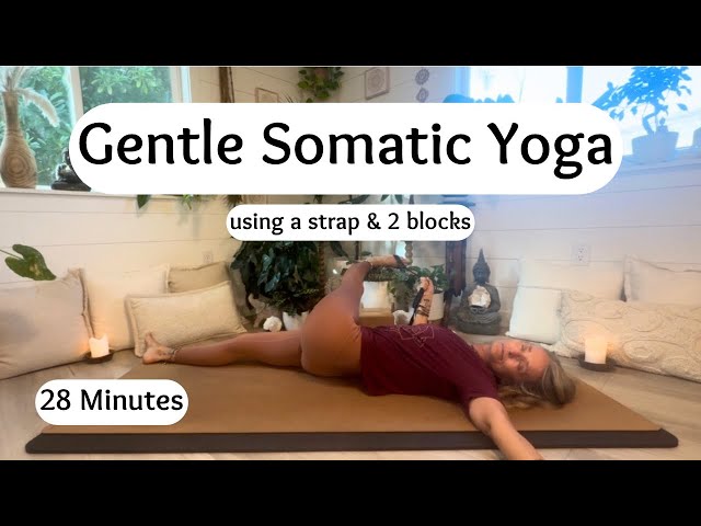 28 Minute Gentle Somatic Yoga with props 