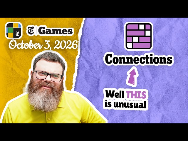 What's happening? | NYT Connections October 3, 2026