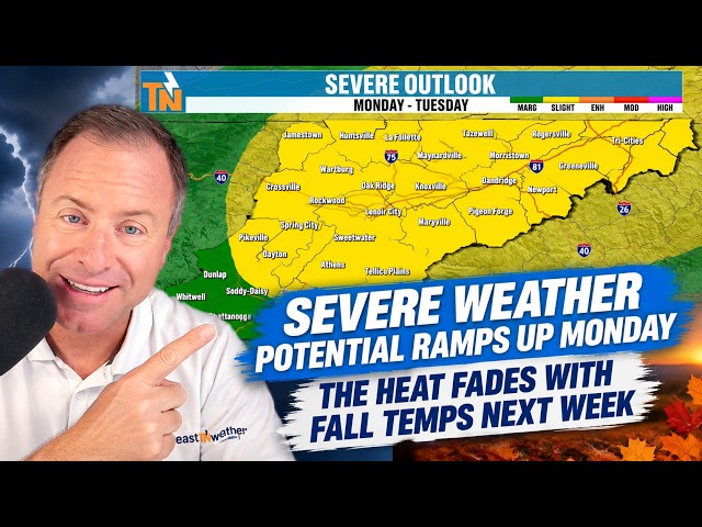 Damaging Winds Monday | Then FALL Takes Over! #weather #weekend #storm #severeweather #spc #tnwx