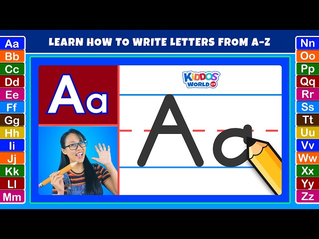 Let’s Write ABCs! Learn How to Write Uppercase & Lowercase Letters A–Z with Miss V | Kiddos World TV