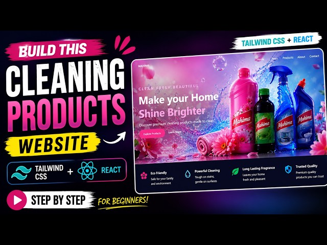 Tutorial on building homepage with React & Tailwind CSS | Step-by-Step Tutorial
