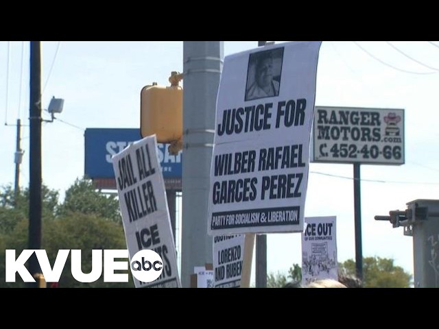 Anti-ICE protests happen across Austin Sunday