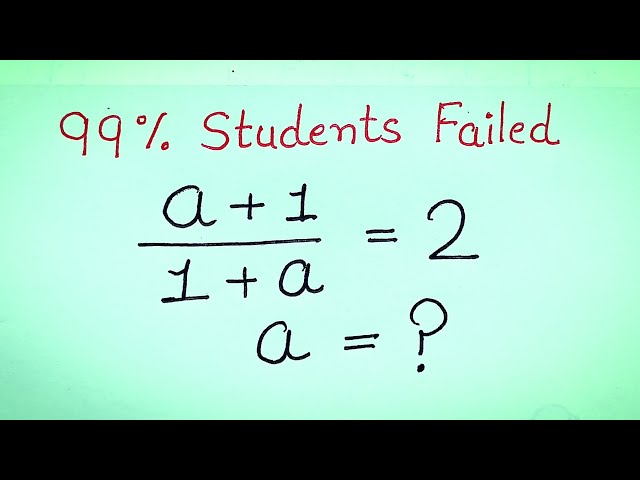 Harvard Entrance Exam Problem | Olympiad Mathematics | Hardest 