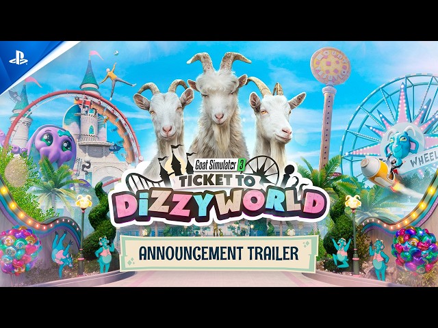 Goat Simulator 3 - Ticket to Dizzyworld Announcement Trailer | PS5 & PS4 Games