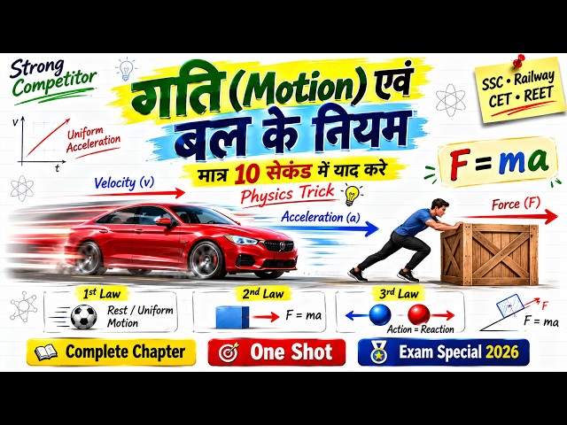 Motion + Newton's Laws of Motion 🔥 Entire Chapter in One Class