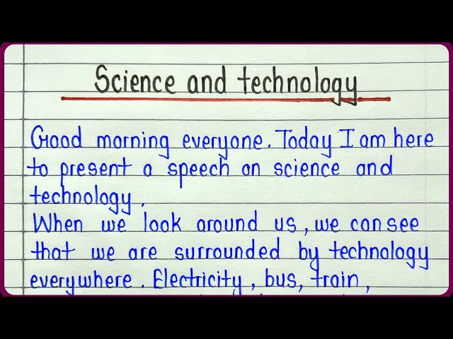 Speech on science and technology in english || Science and technology english speech for students