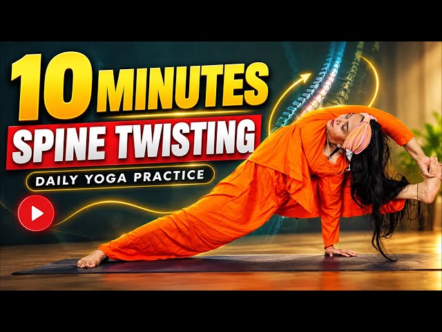🧘‍♀️ 10 Minutes of Spine Twisting Yoga Practice | Improve Spinal Mobility