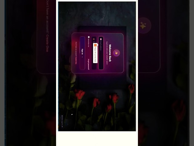 🚀Login Page ✨ Using Html Css ❤️ #webdevelopment #html #css #coding