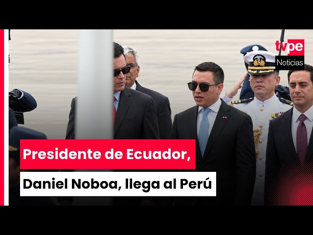 Daniel Noboa was received in Lima by Peruvian authorities ahead of meeting with President Fujimori