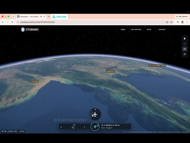 What if you could sit in the window seat of the plane flying over your house right now?