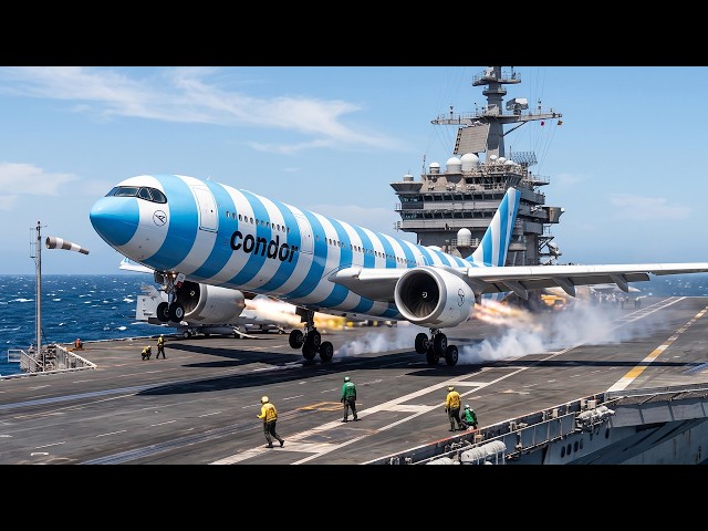 PURE MADNESS! Striped Condor Airbus A330-900 Launches Off Carrier Deck | MSFS 2020