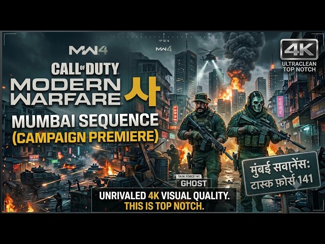 Mumbai Mission in Modern Warfare 4 Campaign Latest [4K] | Mr. Stormer | PC | Gameplay