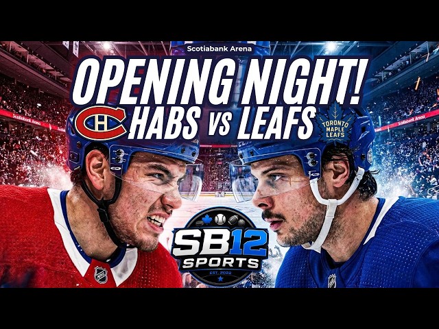 🏒 LIVE: Toronto Maple Leafs vs Montreal Canadiens | NHL Opening Night Play-by-Play, Reactions & Chat