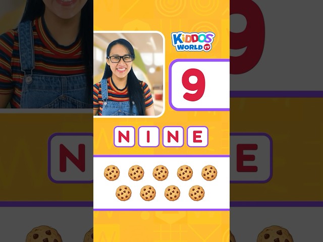 How to Spell the Number Nine | Number Words for Kids with Miss V of Kiddos World TV