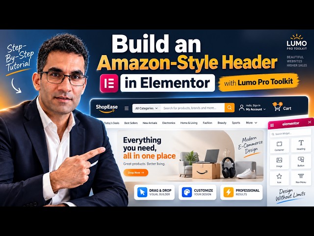 Copy Amazon's Header in Elementor (No Code, Full Tutorial)