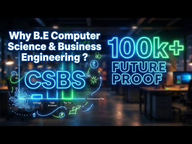 The Future of Engineering: Why B.Tech Computer Science & Business Systems is Your Best Choice! 🚀