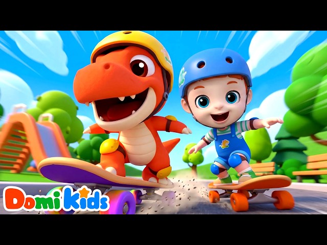 Riding with Baby Dino | Fun Ride Adventure 🚗[NEW] | Dinosaur Cartoons | Domi Kids