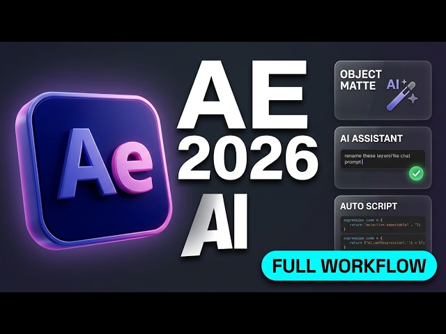 After Effects + AI Tutorial — Install, AI Cutouts, AI Assistant & Automation (Beginner Guide 2026)